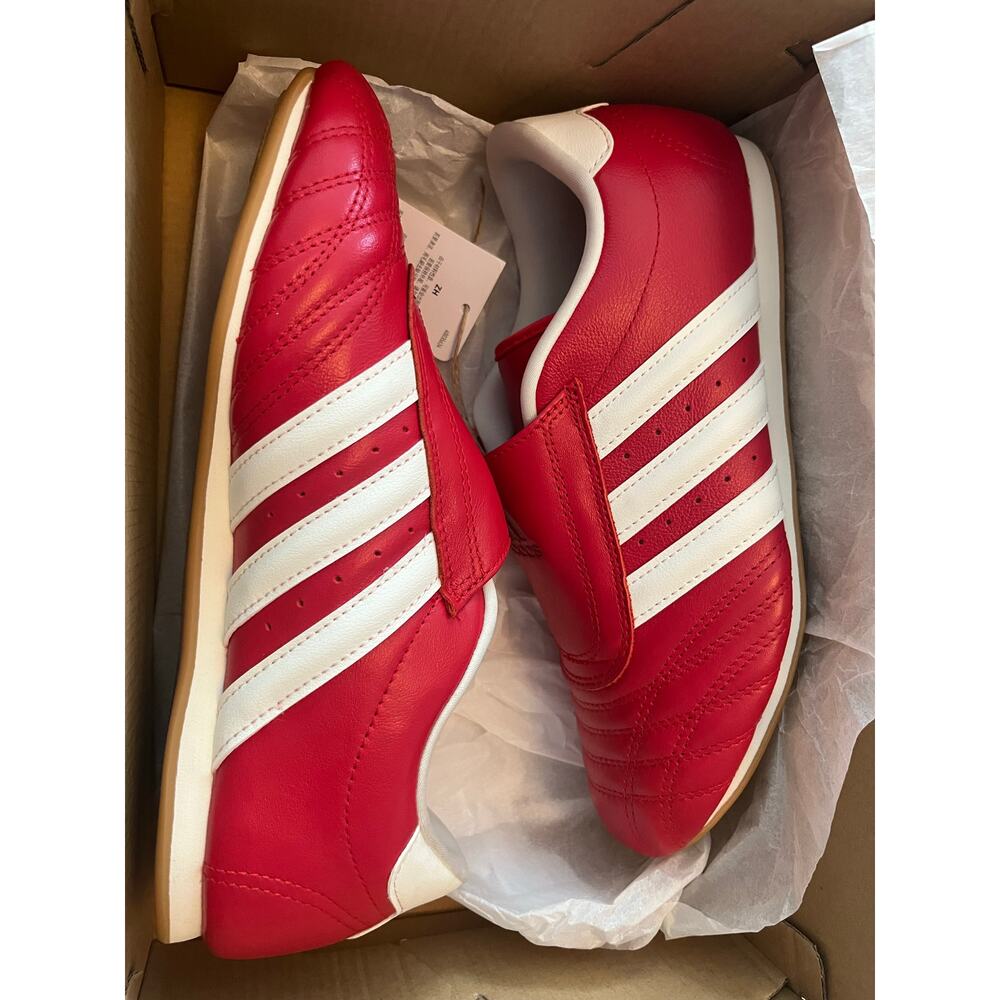 NEW Adidas Originals Taekwondo Leather Women's 7.5, Red/ White JS4020 - Picture 7 of 9